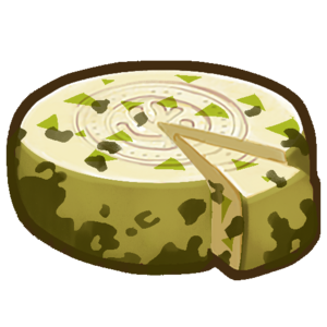 Fermented buffalo cheese wheel.png