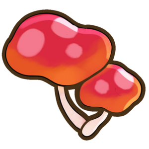 Twin red mushroom decor.png