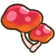 Twin red mushroom decor.png