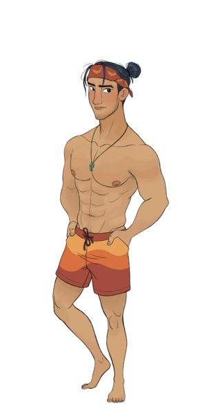 Theo bathing suit annoyed.png