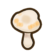 Small white mushroom outdoor decor.png