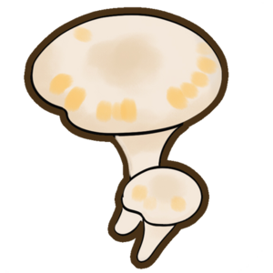 Twin white mushroom decor.png