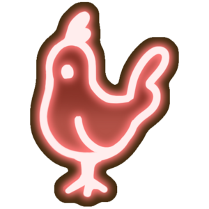 103Indoor Disco neon chicken decor.png