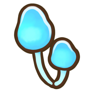 Blue Mushroom Wall Lamp.png